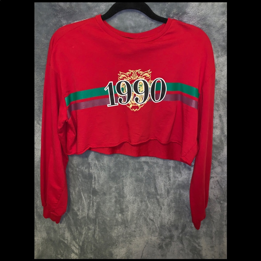 Red crop top
